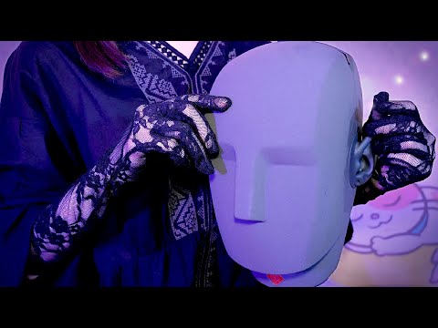 ASMR レース手袋で耳のマッサージ👂 KU100 / No Talking