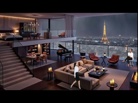 Rain Ambience⛈ in a Luxury Paris Apartment with Relaxing Jazz Music