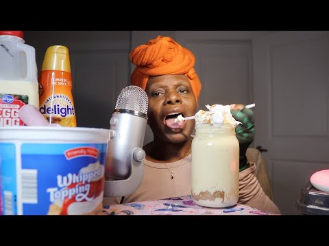 Egg Nog Seasonal Treat ASMR Sipping Sounds