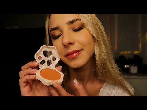 ASMR - MAQUIAGEM DELICADA PARA PESSOAS CANSADAS 😴 sono instantâneo