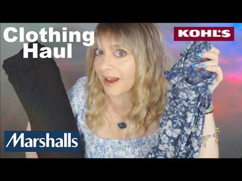 ASMR Gum Chewing Clothing Haul | Kohls, Marshalls, Shein | Whispered