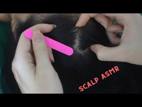 ASMR Relaxing Head Scratch And Hair Parting Sounds, No Talking For Relieve Stress, Anxiety