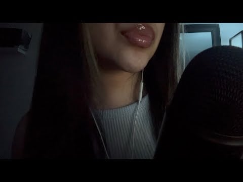 ASMR mouth sounds, spit painting, hand movements/ sounds (fast & aggressive)