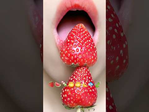 Asmr Eating Emoji Food 🍌🐟🍃 #meoasmr #mukbang #satisfying #emojichallenge #asmrsounds