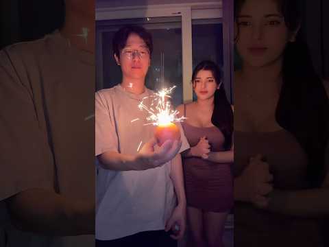 Trying orange trick wait till the end ! #shorts #couple #love