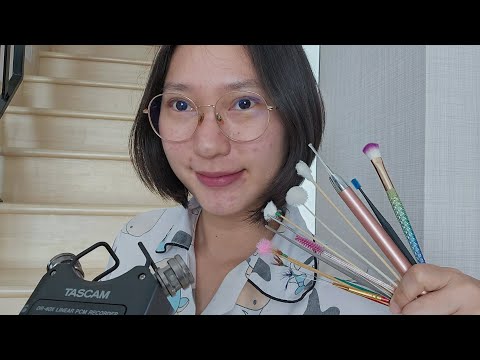 ASMR Ear Cleaning แคะหู ทำความสะอาดหู หลายไม้ กระซิบพูดคุย 🦻