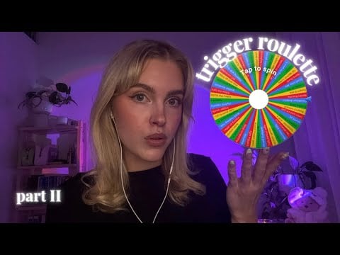 ASMR trigger roulette 🎡| part II | trigger assortment | tapping, instructions, guessing games & more