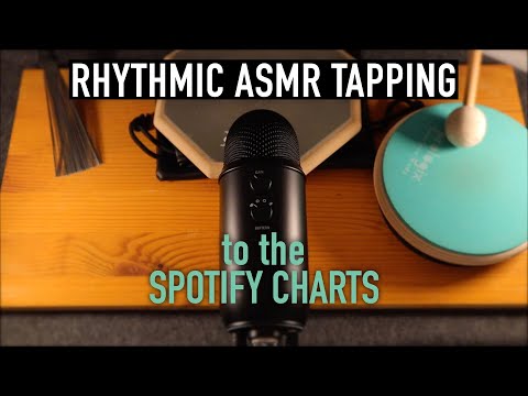 ASMR Rhythmic Tapping & Brushing to the Spotify Charts (No Talking)