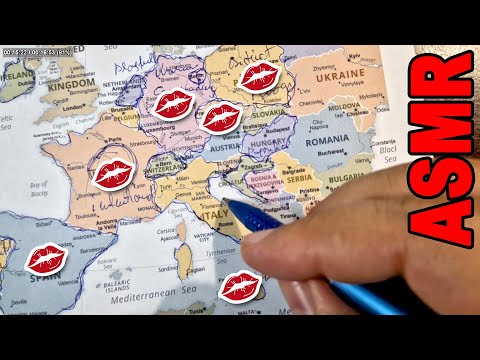 ASMR Eurotrip Love: Countries Ranked by 💋 Flirting Vibes [ ASMR map tracing + whispering ]