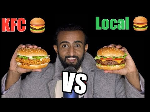ASMR KFC Vs Local Food CaFe 🍔