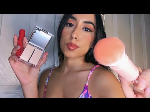 ASMR Popular Influencer Does Your Makeup roleplay (layered sounds)