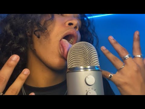 ASMR PURE Mouth Sounds, Hand Movements, inaudible whispers, Spit Painting + rings sounds