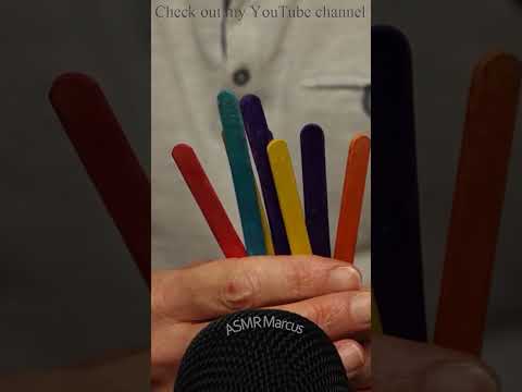 ASMR Wooden sticks shuffling #short