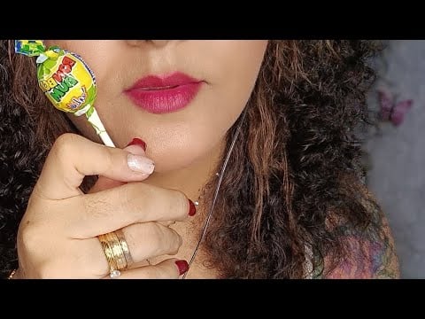 ASMR Paleta colombiana Bon Bon Bum de LULO|Trying LULO flavor Colombian lollipop for the first time