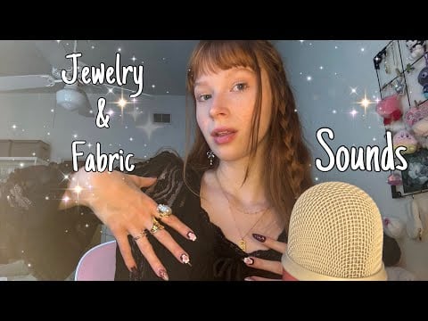 ASMR | Fast Jewelry Sounds + Fabric Scratching (Clicky Ring Sounds, Hand Movements, Nail Tapping)