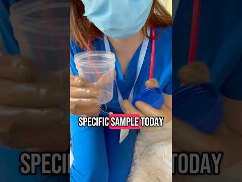 The lab required a specific sample today🧪. #medicalexam #glover #surgicalgloves #gloves