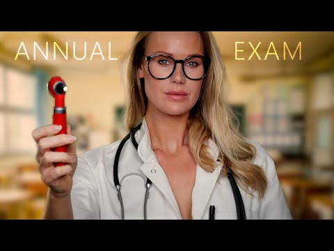 ASMR | SCHOOL NURSE ANNUAL PHYSICAL EXAM | Medical Role Play | Isabel imagination