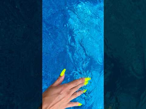 ASMR Pool Water Tapping with Nails | Relaxation & Sleep Aid 💦  #asmrshorts #viral #summer #pool