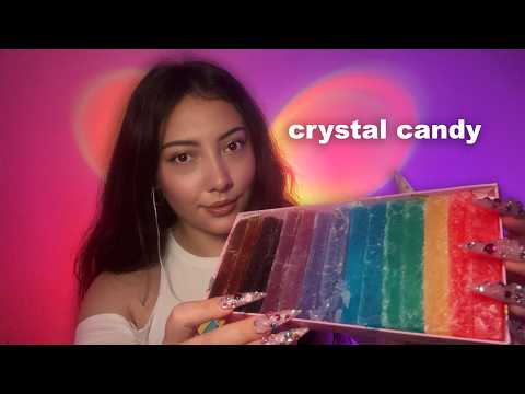 ASMR eating edible crystal candy (kohakutou)