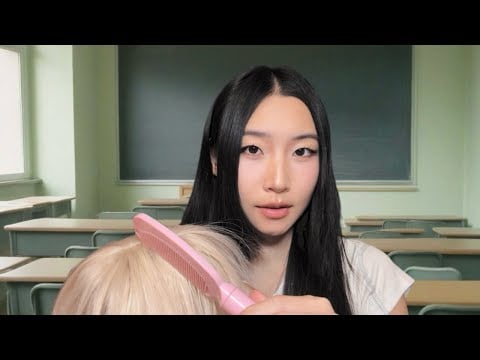 [ASMR] Omegaverse Rude Alpha Girl Has a Crush on You👩‍❤️‍💋‍👩Soft Spoken|Hair Brushing Massage|Tingle