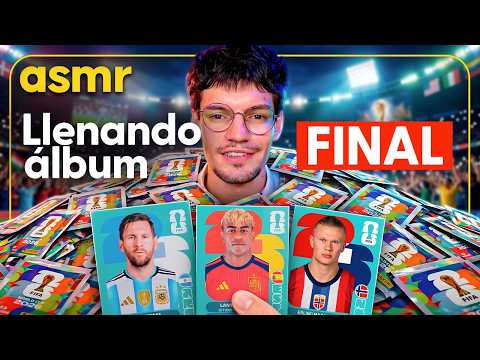 ASMR PARA DORMIR LLENANDO EL ÁLBUM PANINI MUNDIAL 2026 PARTE 3 FINAL CON SUSURROS