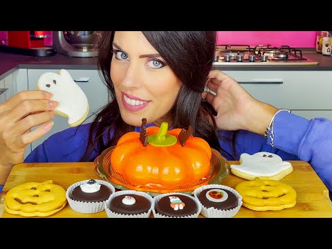 ASMR 🍰 Speciale HALLOWEEN • ASSAGGIO TORTA ELISENDA e DOLCETTI CONAD