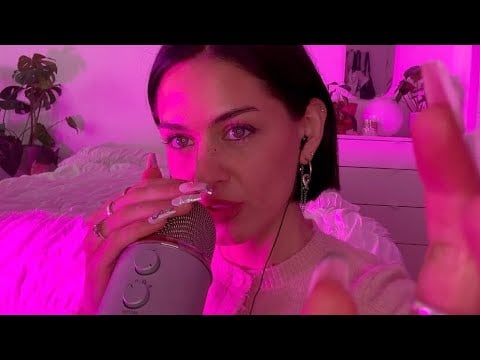 ASMR mouth sounds & hand movements for deep sleep🩷