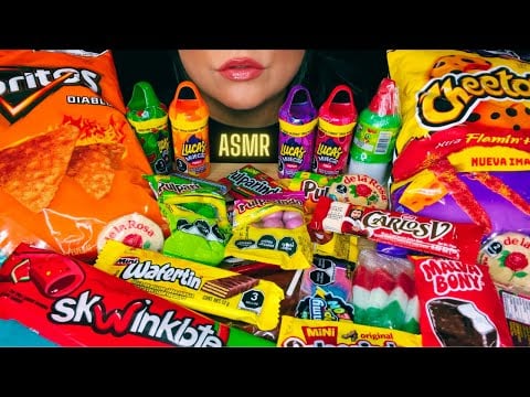 ASMR MEXICAN CANDY MUKBANG (Review + Eating Sounds)