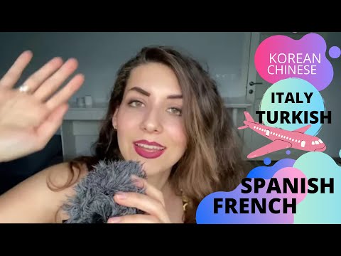 ASMR Saying Hi in 15 different languages