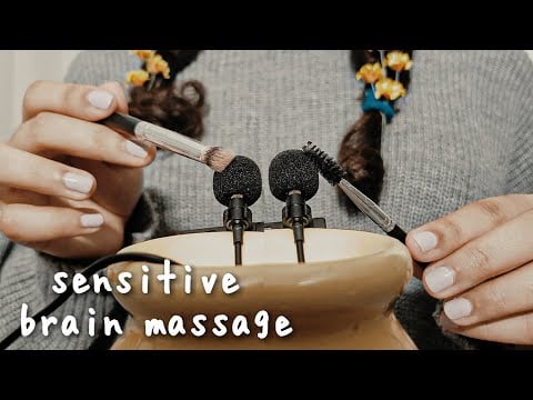 ASMR Both Ears Sensitive Brain Massage (No Talking)