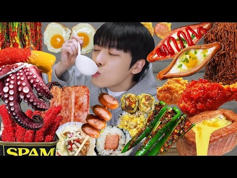 ASMR MUKBANG | 요리 모음 6# 치토스 가래떡 핫도그 치킨 불닭 김치 샌드위치 레시피  FRIED CHICKEN AND BEST COOKING