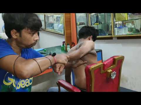 Stress relief Head and body massage therapy by abhi barber | powerful neck cracking ASMR