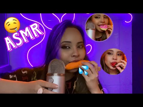 🤤Asmr Cenoura🥕rosquinha🍩morango 🍓 mar 🌊