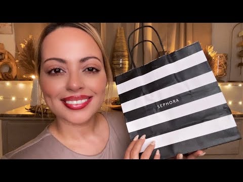 ASMR| SEPHORA & ULTA HAUL💄NEW Makeup Show & Tell! Tapping, Tracing, Lid Sounds for SLEEP & TINGLES