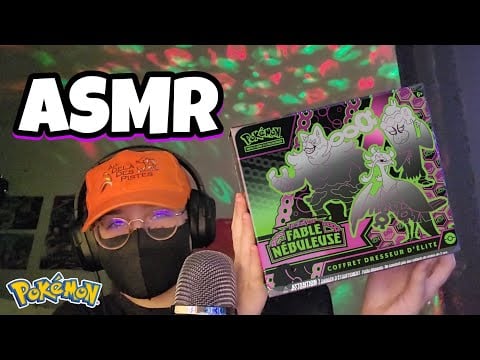 ASMR • OUVERTURE D’UNE ETB POKÉMON FABLE NÉBULEUSE 😴 (j’ai eu une carte incroyable 🤌)