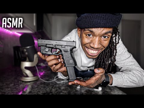 ASMR | **INSANE GUN SOUNDS**  For SLEEP And Relaxation Whispers , Tapping . Soothing Triggers Etc..