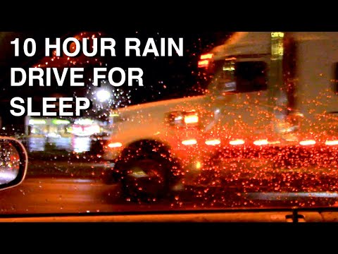 Ride-along on RAINY 10-HOUR NIGHT DRIVE