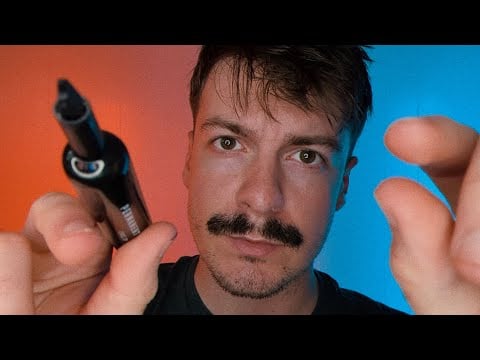 [ASMR] Drawing on Your Face | Personal Attention | Visual ASMR Triggers