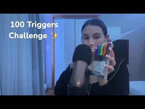 ASMR | 100 Triggers in 4 minutes✨(challenge fail🫣)