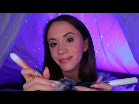 ASMR / Close Whispered Ramble & Mic Brushing