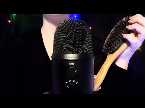 ASMR - Tapping & Scratching Wooden Brush [No Talking]