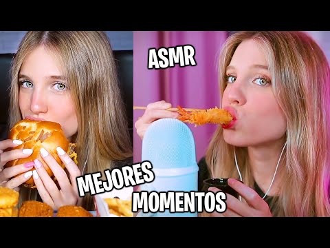 ASMR COMIENDO FAST FOOD RECOPILATORIO 🍔🍟 MEJORES MOMENTOS (Mouth Sounds)