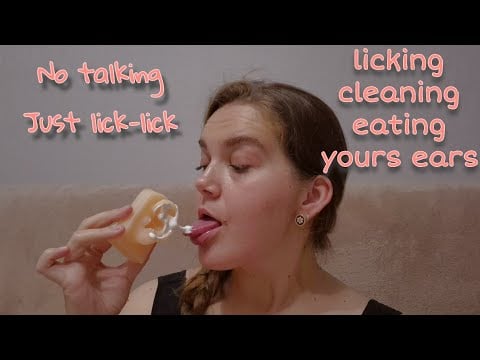 Asmr marshmallow in your ears • no talking • licking cleaning eating • intensive sounds 