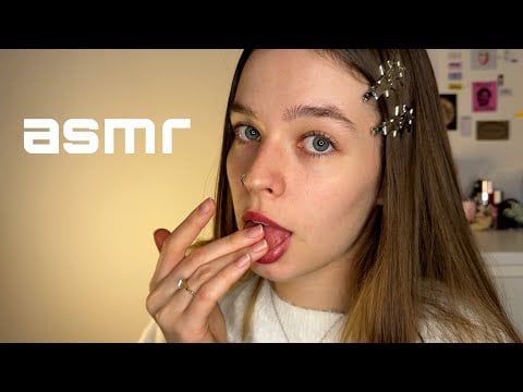 АСМР˙⋆✮ макияж слюнкой (липкий шепот) + звуки рта