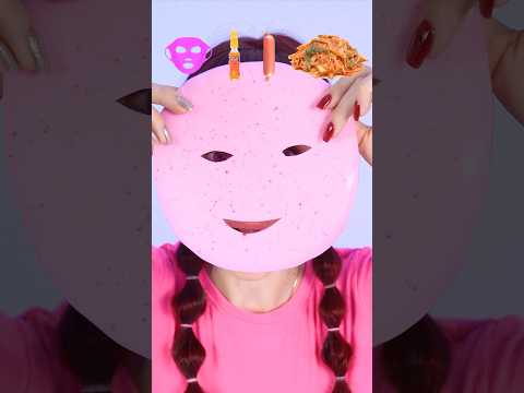 ASMR Jelly Face Mask, Kimchi, Candy Spray #shorts