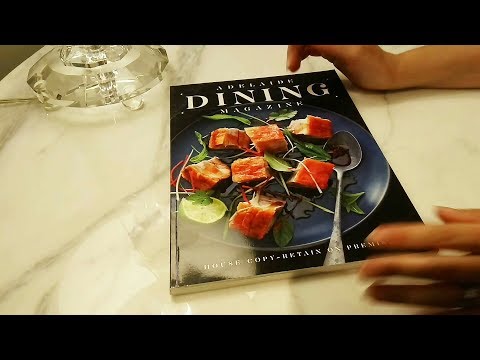 ASMR Adelaide Fine Dining Magazine Flipping (at the Mayfair)