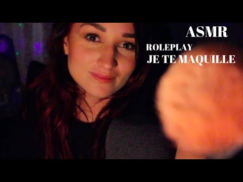 ASMR FRANCAIS : ROLEPLAY - UNE AMIE TE MAQUILLE (très proche du micro + visuel)