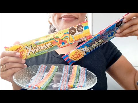 ASMR|Chupachups Xtremes|🌈Caramelo masticable🍬| Chewing sounds #asmrsounds #asmr