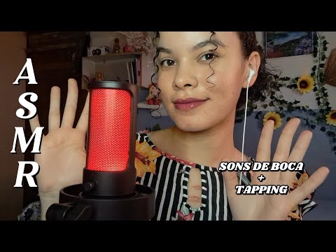 ASMR com MICROFONE NOVO ✨ Sons de Boca e Tapping (+ gatilhos relaxantes e leitura)