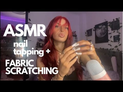 ASMR - Fabric scratching + Nail tapping💖